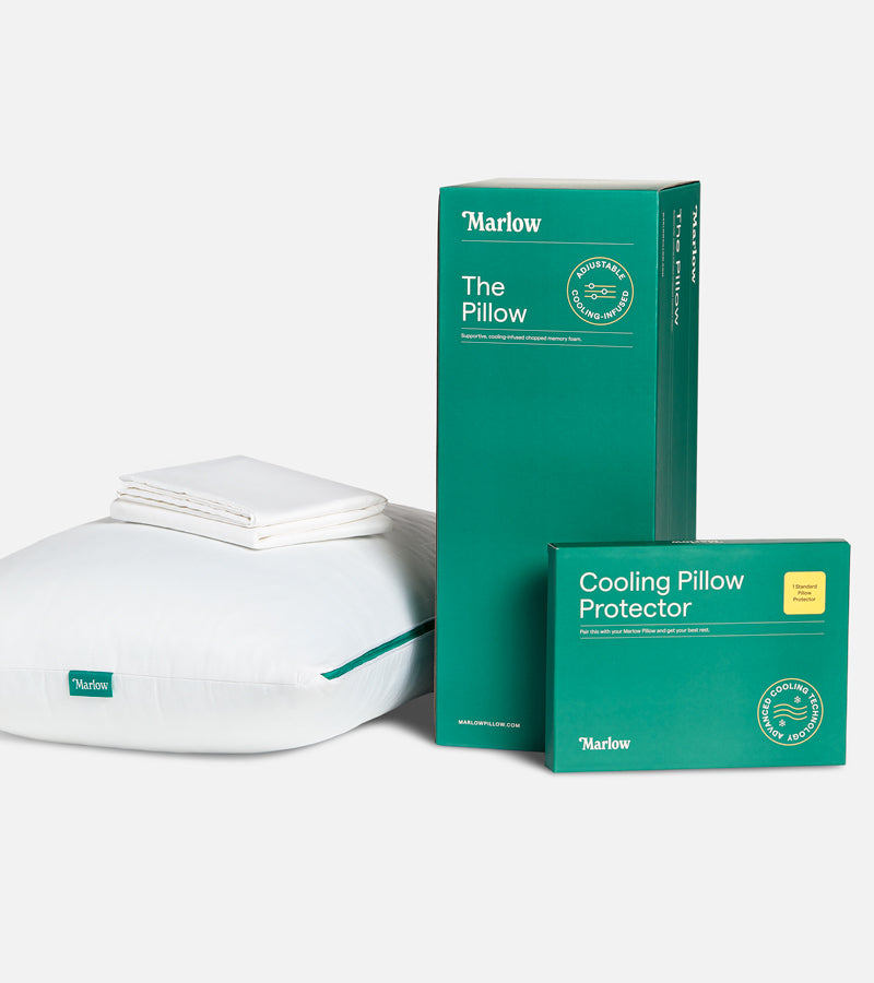 An unpacked Marlow Sleep System, complete with cute boxes.