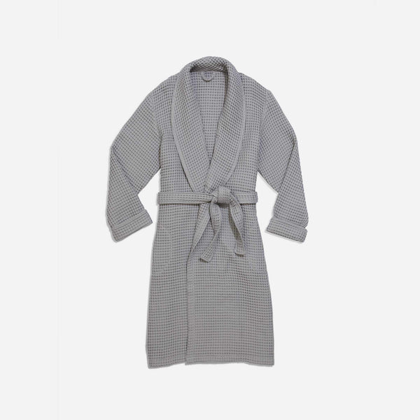 Turkish Cotton Womens Long Spa-Style Robe - Smoke Gray, Size Xs | The Company Store