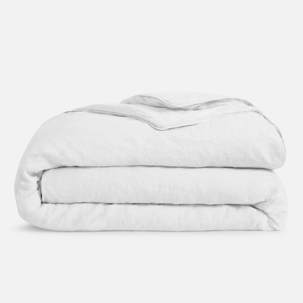 Soft & Airy Linen Duvet Cover Size King/Cali King in White by Brooklinen