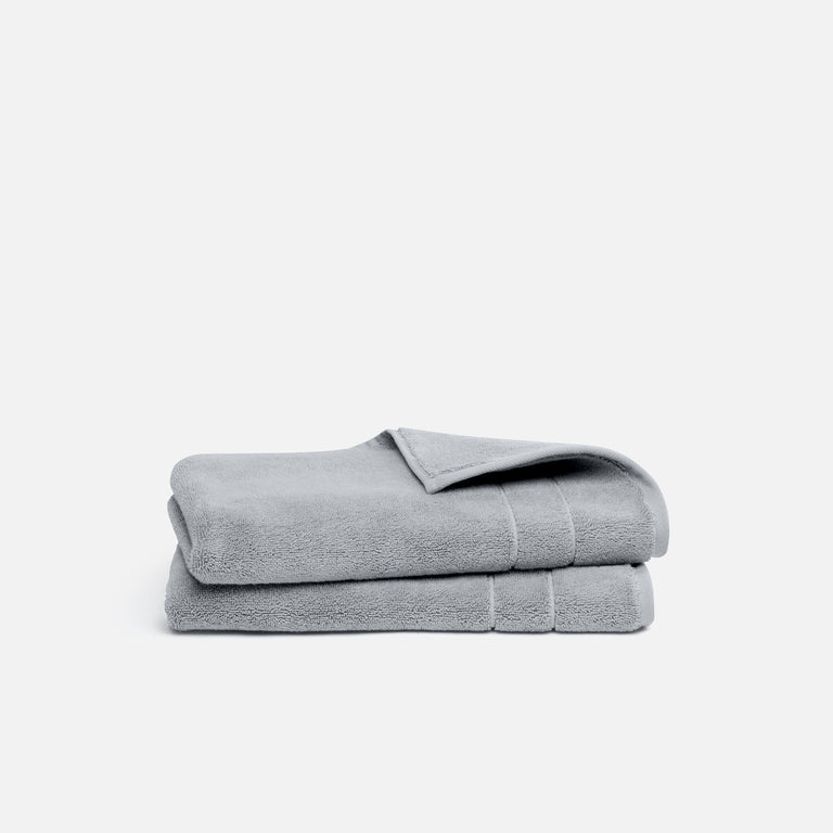 Turkish Cotton Hand Towels Set of 2, Color Smoke