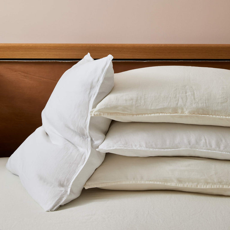 White linen pillow hotsell