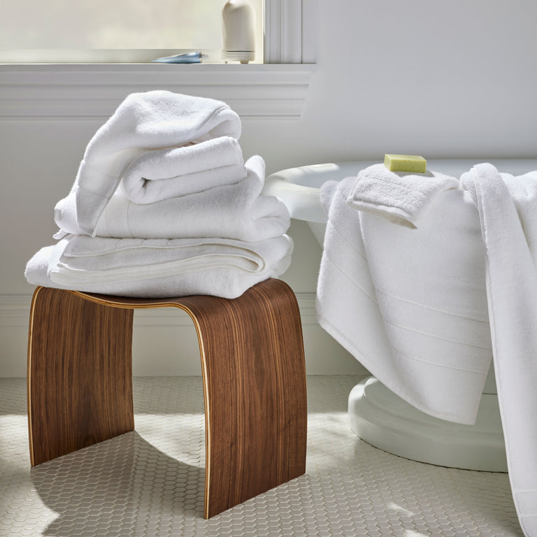 Fast-drying Ultralight Hand Towels in White by Brooklinen - Holiday Gift Ideas