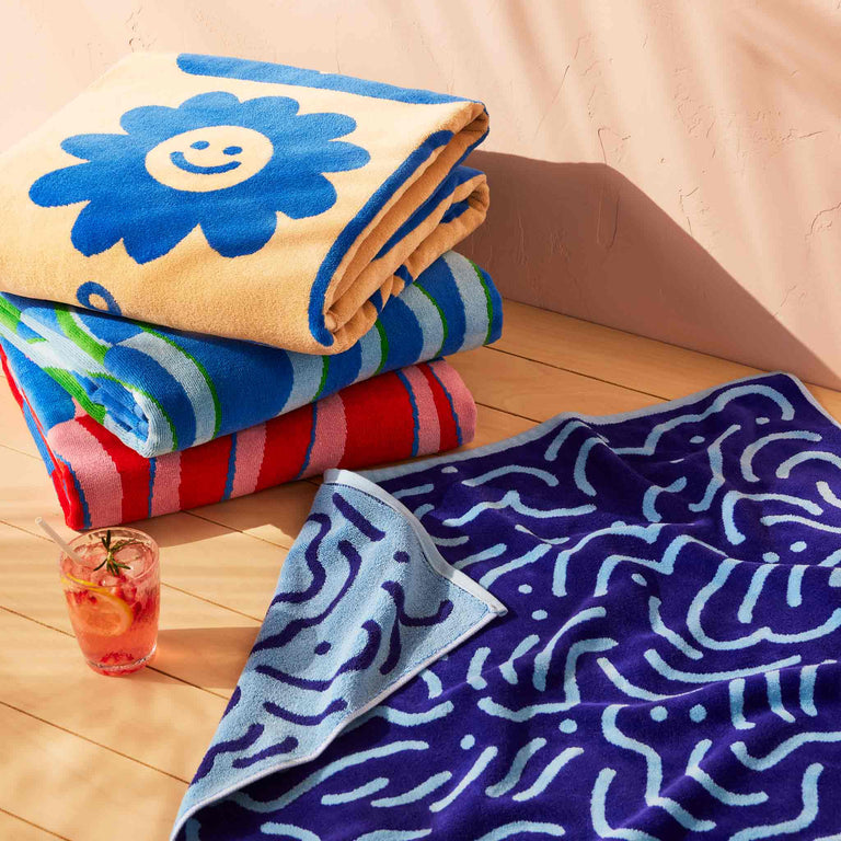 Summer themed top hand towels
