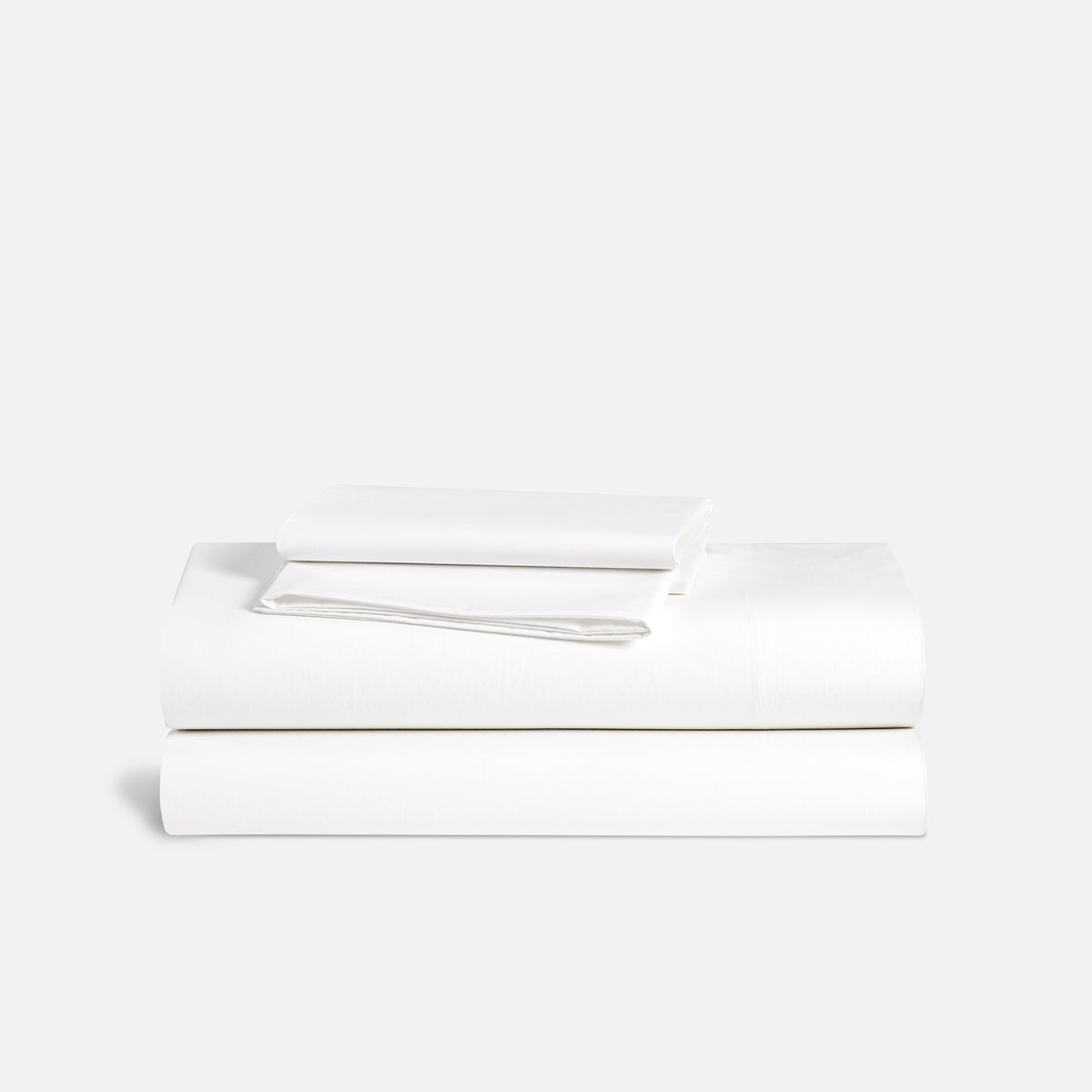 Classic Percale Core Sheet Set, Queen (Color: Solid White)