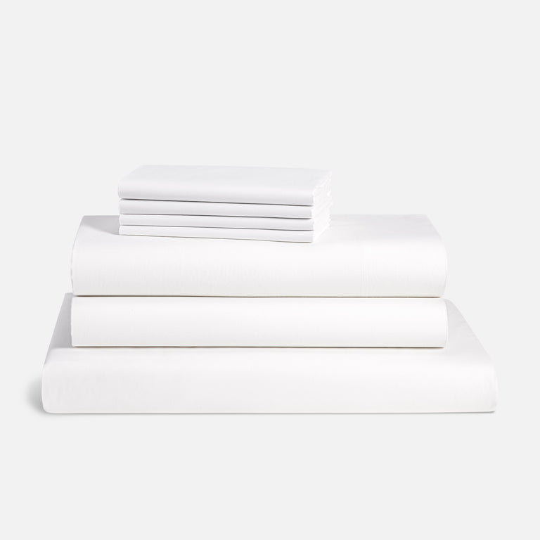 Luxe Sateen Hardcore Sheet Bundle (Queen, White)