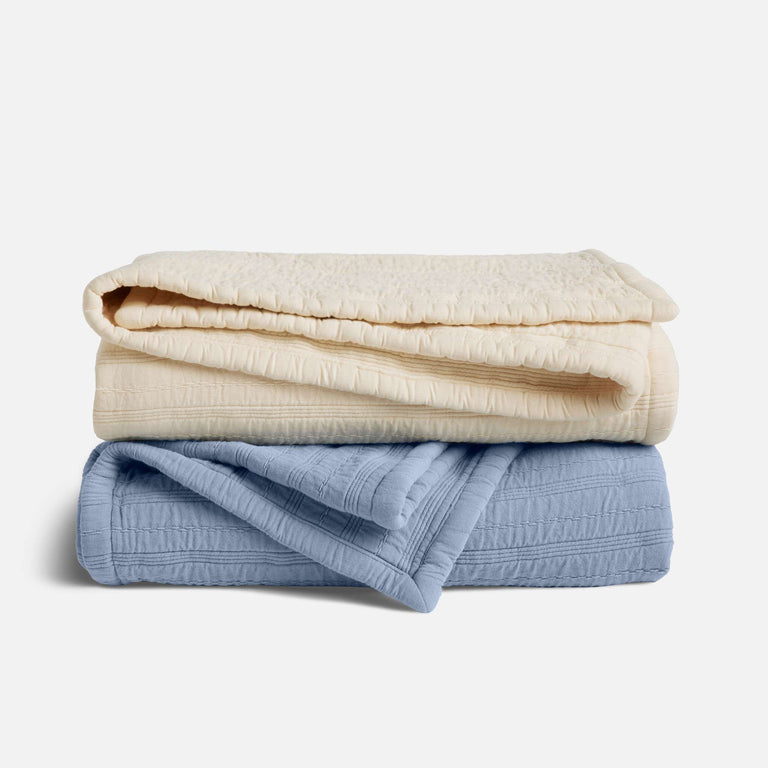 Organic Cotton Crinkle Throw Blanket
