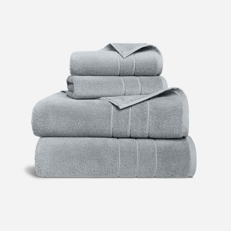 Luxury Super-Plush Spa Bath Sheet & Hand Towel Bundle in Dark Grey by Brooklinen