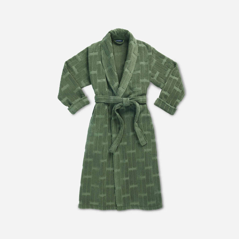 Shifting Tiles Robe Size Xs in Cilantro by Brooklinen - Holiday Gift Ideas