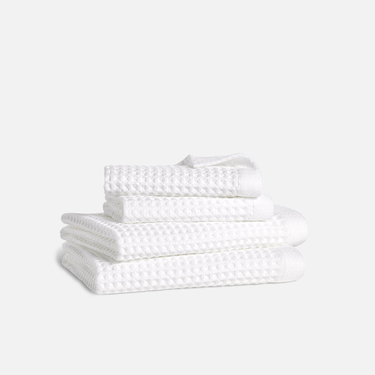 Waffle Bath Towel Bundle, Textured Waffle Towels