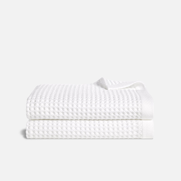 Waffle Weave Bath Towel 100% Natural Soft Thin Cotton Large Ultra