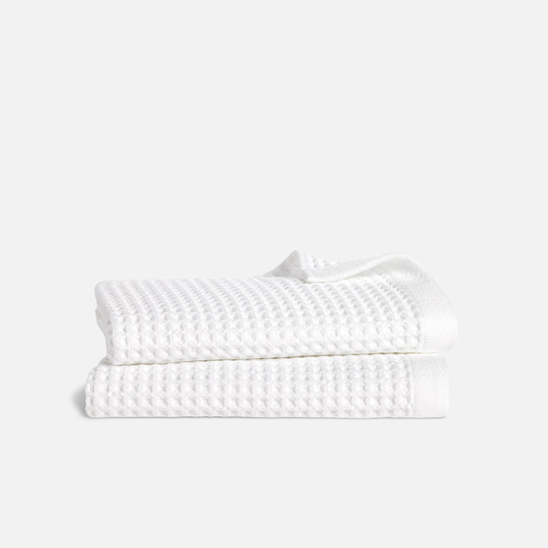 White Cotton Waffle Weave Towel