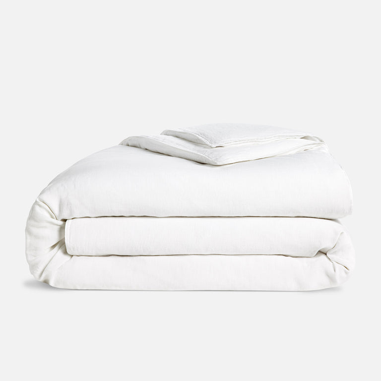 Soft & Airy Linen Duvet Cover Size King/Cali King in White by Brooklinen