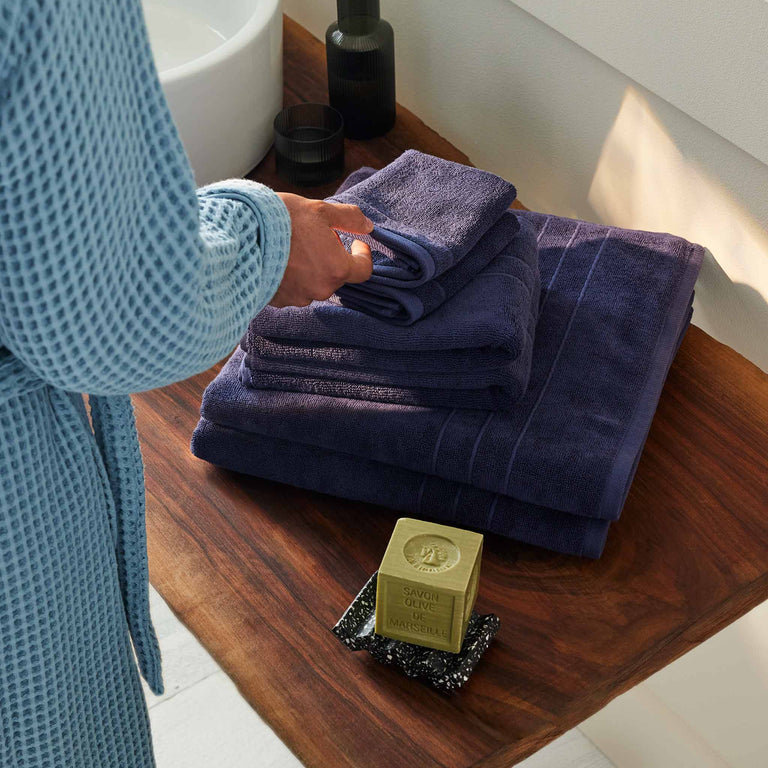 Classic Bath Towels in Midnight Navy by Brooklinen - Holiday Gift Ideas