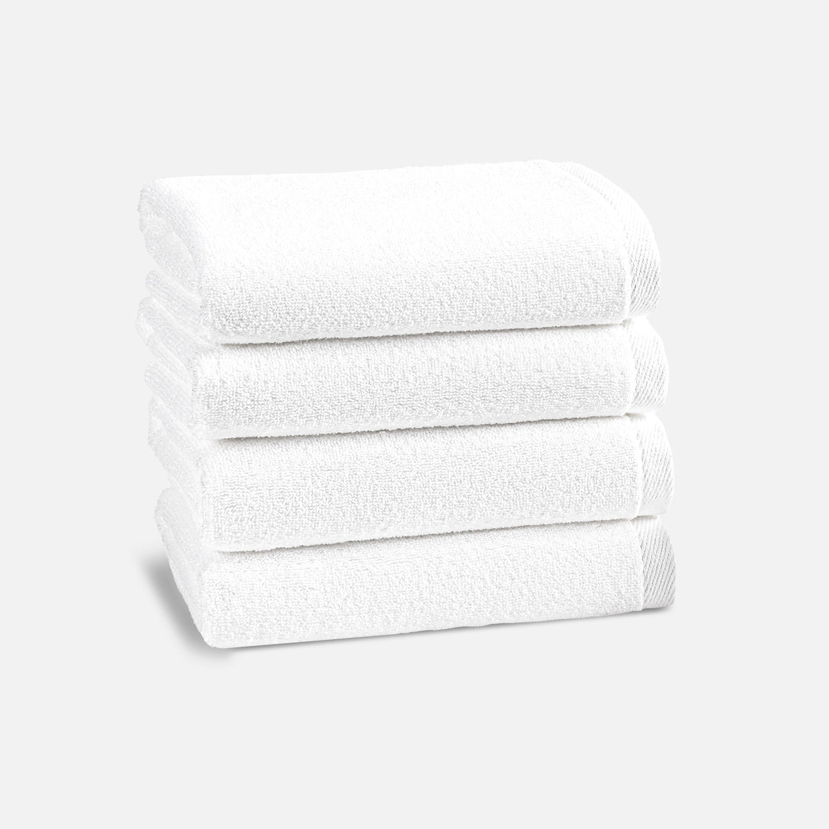 Plush 4-Piece Bath Towel Bundle (white)