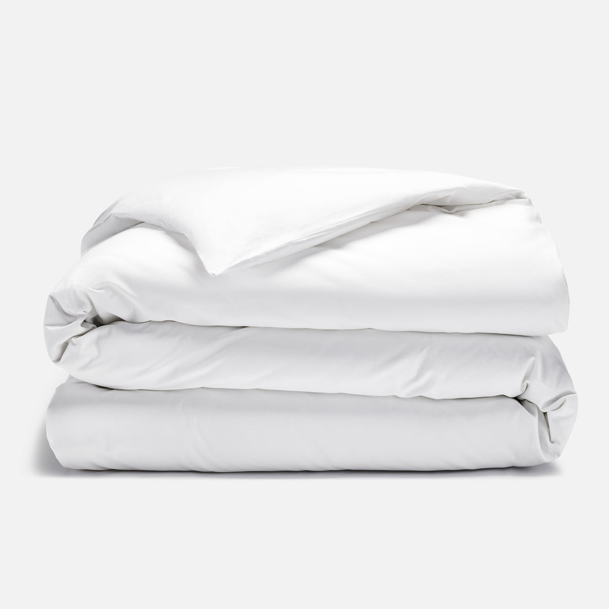 Luxe Sateen Duvet Cover-solid white twin