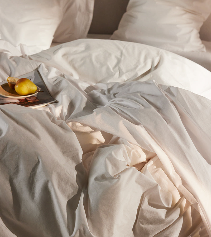 Our signature crisp, long-staple cotton sheets give you that hotel-sheet feel without the price tag.
