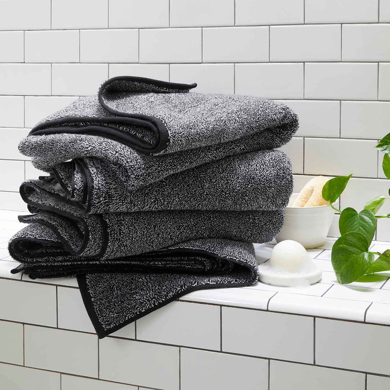 Brooklinen Super-Plush Hand Towels - Set of 2, Smoke Gray, 100% Cotton |  Best Luxury Spa Towels