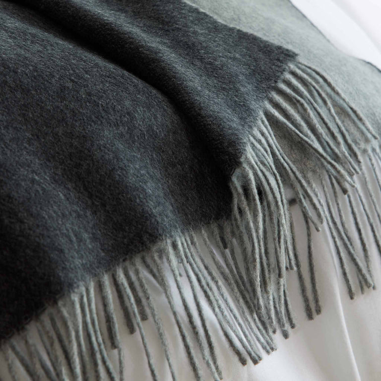 Two-Tone Lambswool Throw