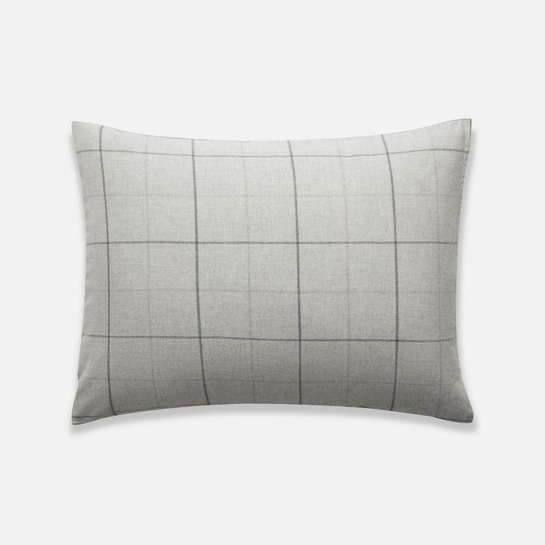 Grey Windowpane Washable Pillow Cover – Quinsby