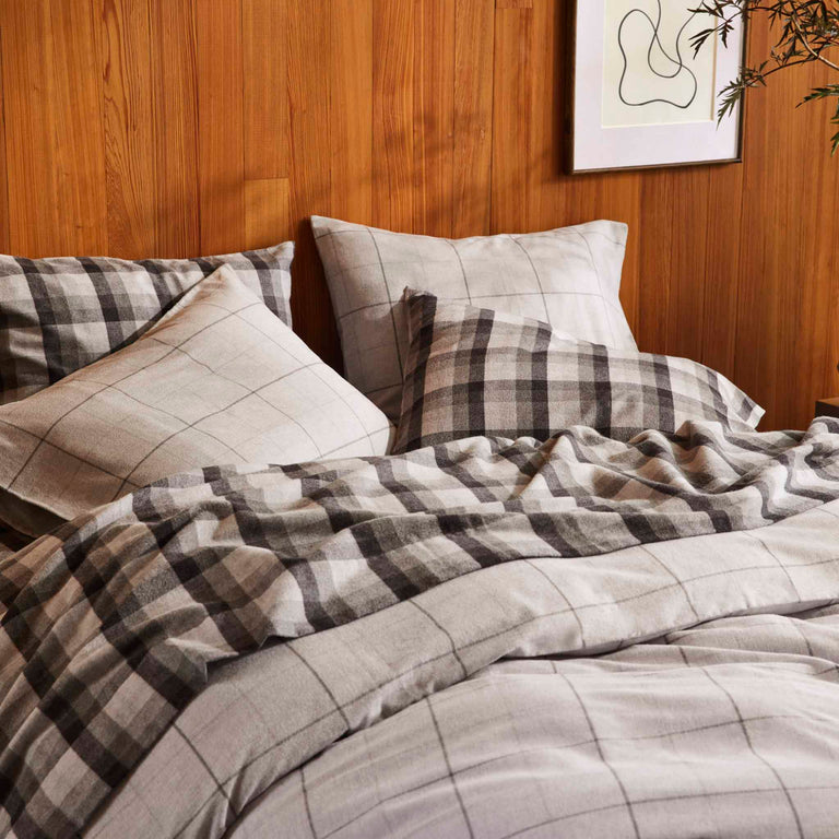 Grey flannel deals pillowcases