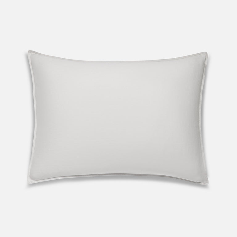 Pure White Thick Linen Soft Textured Pillow Cover, Solid White