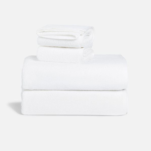 Organic Ribbed Bath Sheet Bundle Brooklinen