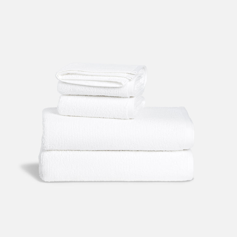 Organic Ribbed Bath Towel Bundle