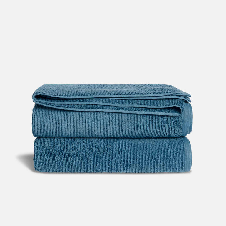 Brand – Pinzon Organic Cotton Bath Sheet Towel, Set of 2, Spa Blue