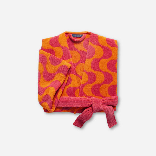 Wavelength Robe Patterned Towels Brooklinen