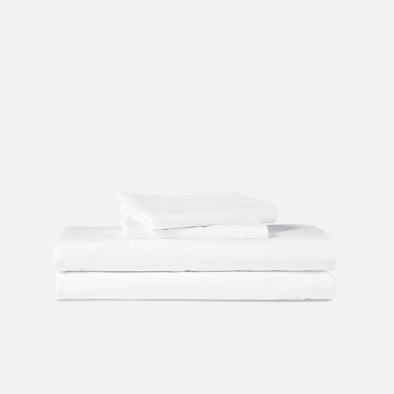 Favorite Washed Organic Cotton White Queen Bed Sheet Set + Reviews