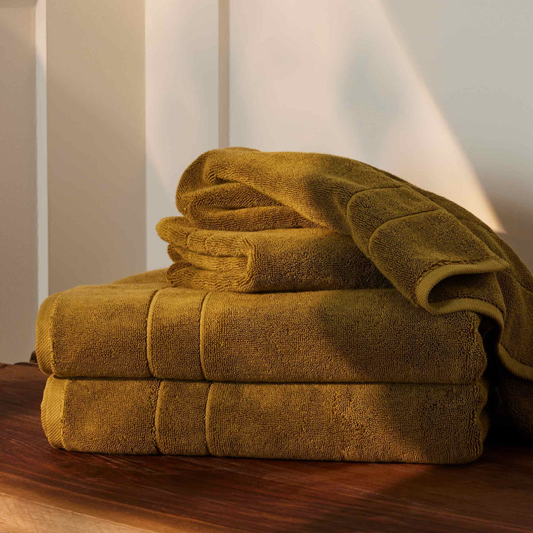 100% Organic Cotton Ribbed Bath Towels in White by Brooklinen - Holiday Gift Ideas