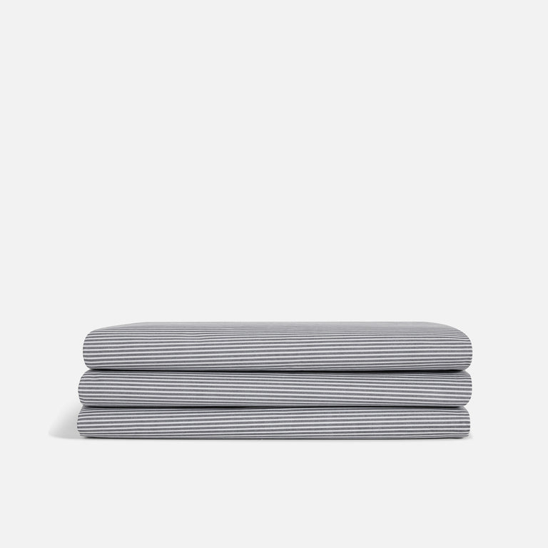 Full/Queen / Graphite and Steel Oxford Stripe