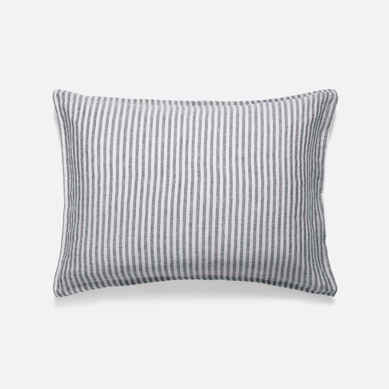 Standard / Charcoal Chambray and White Stripe