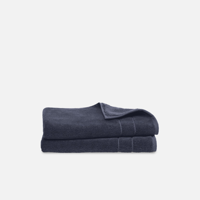 Luxury Super-Plush Spa Bath Sheet & Hand Towel Bundle in Dark Grey by Brooklinen