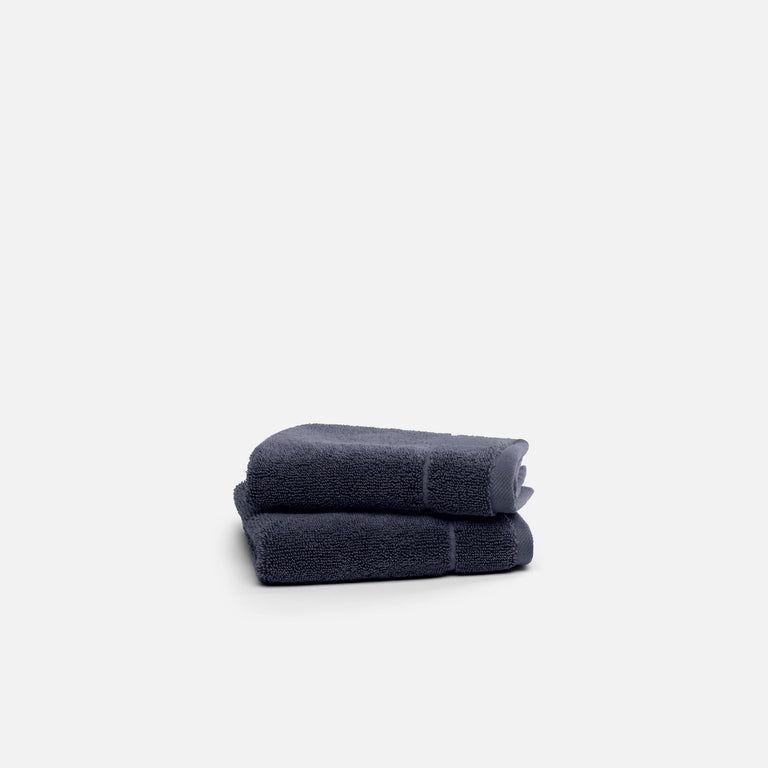 Brooklinen Super-Plush Washcloths - Set of 2, Smoke Gray, 100% Cotton |  Best Luxury Spa Towels