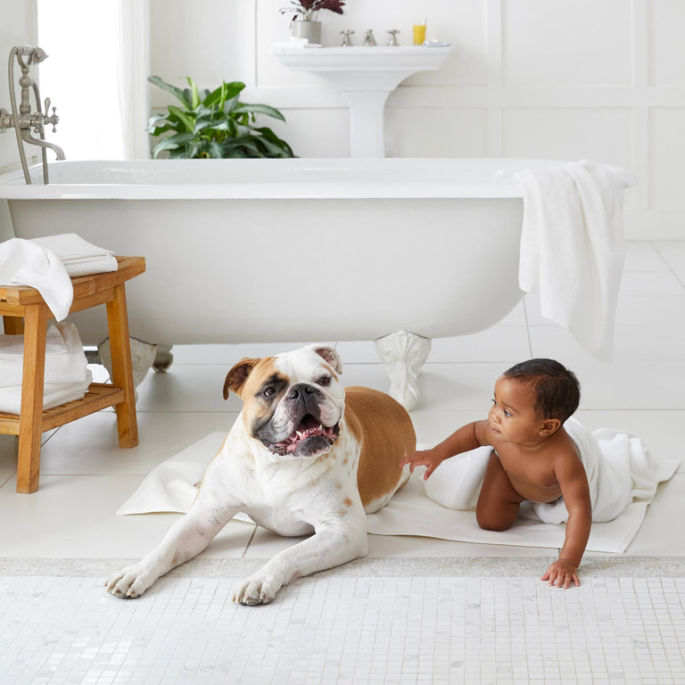 100% Organic Cotton Ribbed Bath Towels in White by Brooklinen - Holiday Gift Ideas